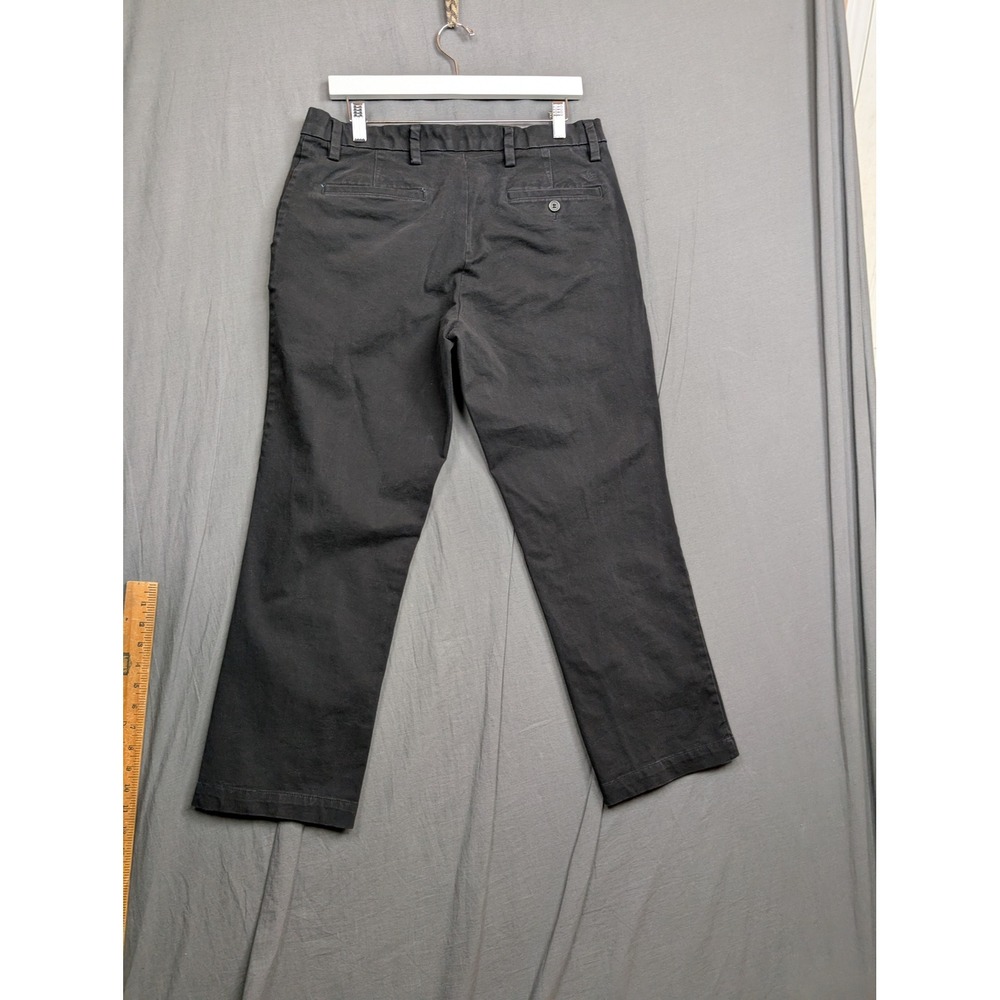 Dockers Mens Straight Fit Chino Pants Black W34 L29 Cotton Blend Casual Trousers